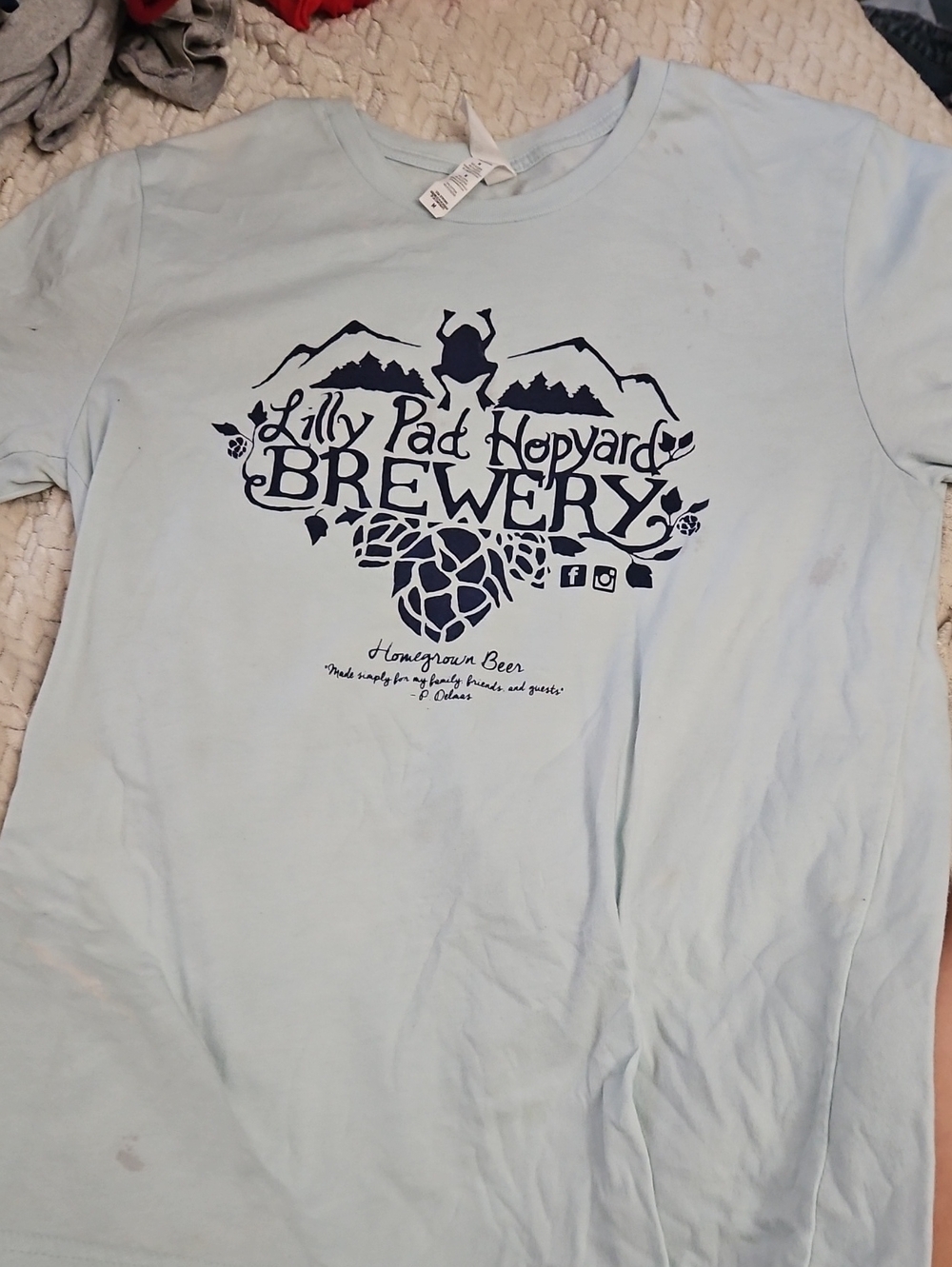 Lily Pad Hopyard Brewery Kids Light Blue Graphic Tee